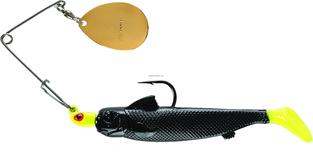Picture of Bomber Drumbeater Coastal Spinnerbait 1/8Oz Chartreuse/Black Chartreuse Tail