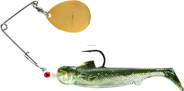 Picture of Bomber Drumbeater Coastal Spinnerbait 1/8Oz White/Silver Mullet