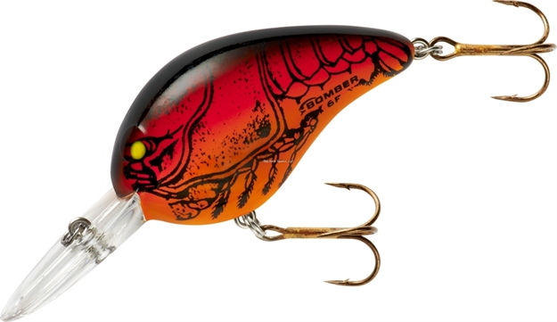 Picture of Bomber Fat A Crankbait,2 1/4",5/8Oz,Apple Red Crawdad,Floating