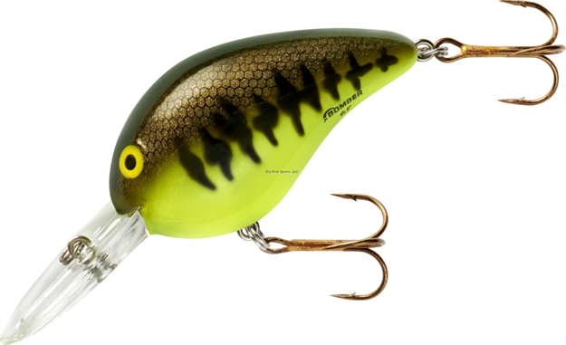 Picture of Bomber Fat A Crankbait,2 1/4",5/8Oz,Chartreuse Baby Bass,Floating