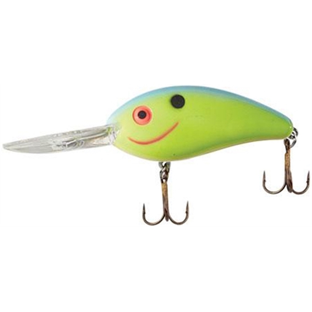 Picture of Bomber Fat Free Shad Jr. Crankbait, 2 1/2", 1/2 Oz, Chartreuse Blue, Floating