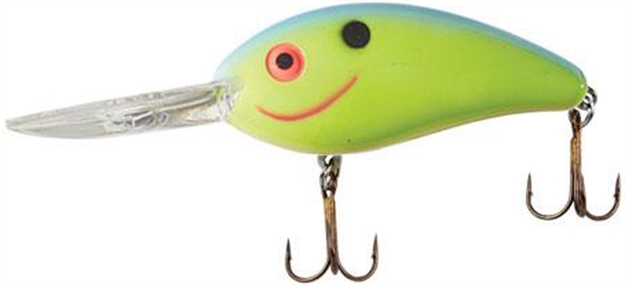 Picture of Bomber Fat Free Shad Crankbait, 3", 3/4 Oz, Chartreuse Blues, Floating
