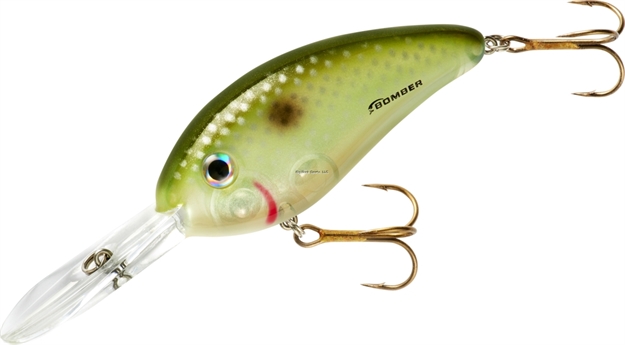 Picture of Bomber Fat Free Shad Crankbait,3",3/4Oz,Green Ghost, Floating