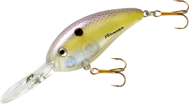 Picture of Bomber Fat Free Shad Fingerling Crankbait, 2 3/8",3/8Oz, Shadtreuse, Floating