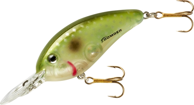 Picture of Bomber Fat Free Shad Guppy Crankbait,2 3/8",3/8Oz,Green Ghost, Floating