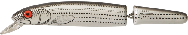 Picture of Bomber Heavy Duty Jointed Long A Minnow, 6", 1 Oz, Baby Striper