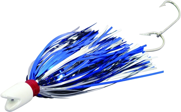 Picture of Bomber J-Duster King Rig, 1 Oz, 2 - 6/0 Hooks, #6 Stainless Wire, Blue/Silver
