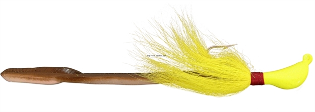 Picture of Bomber Jig-N-Eel Striper Jig, 8", 1 1/2 Oz, Chartreuse, Sinking