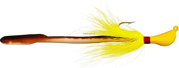 Picture of Bomber Jig-N-Eel Striper Jig, 8", 1 1/2 Oz, Yellow, Sinking