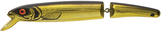 Picture of Bomber Jointed Magnum Long A Minnow, 7", 1 7/8 Oz, Gold Chrome/Blackback