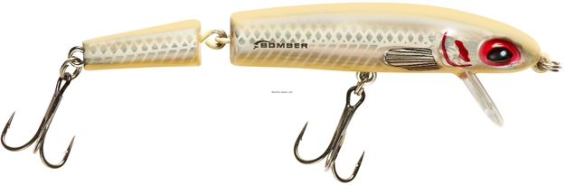 Picture of Bomber Jointed Wake Minnow, 4 1/2 In, 1/2 Oz, Bone Flash