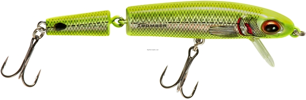 Picture of Bomber Jointed Wake Minnow, 4 1/2 In, 1/2 Oz, Chartreuse Herring