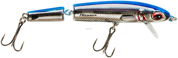 Picture of Bomber Jointed Wake Minnow, 4 1/2 In, 1/2 Oz, Chrome Blue Back
