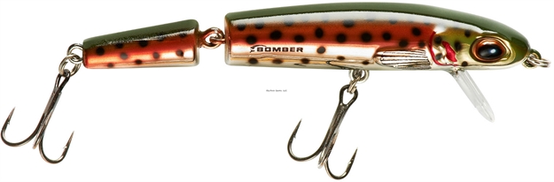 Picture of Bomber Jointed Wake Minnow, 4 1/2 In, 1/2 Oz, Rainbow Trout