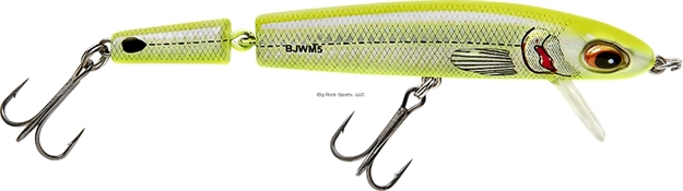 Picture of Bomber Jointed Wake Minnow, 5 3/8", 3/4 Oz, #2 Hooks, Subsurface, Chart Herring