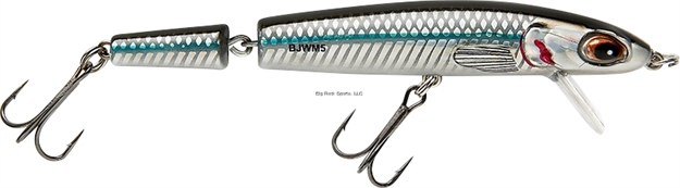 Picture of Bomber Jointed Wake Minnow, 5 3/8", 3/4 Oz, #2 Hooks, Subsurface, Mullet