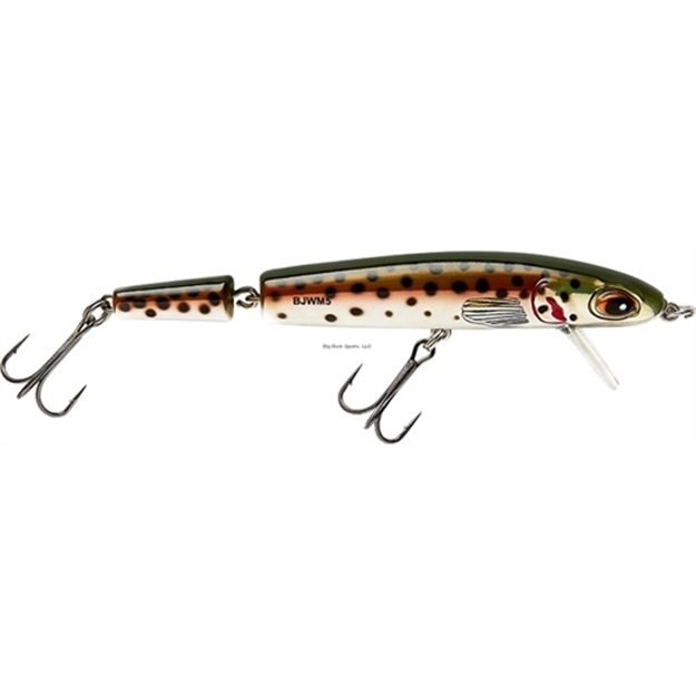 Picture of Bomber Jointed Wake Minnow, 5 3/8", 3/4 Oz, #2 Hooks, Subsurface, Rainbow Trout