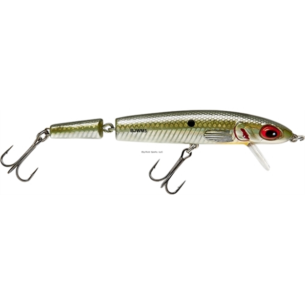 Picture of Bomber Jointed Wake Minnow, 5 3/8", 3/4 Oz, #2 Hooks, Subsurface, Tenn Shad