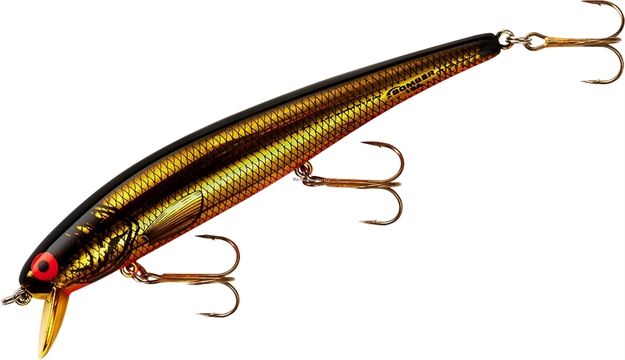 Picture of Bomber Long A Minnow Jerkbait, 4 1/2, 1/2 Oz, Gold Chrome Orange Belly