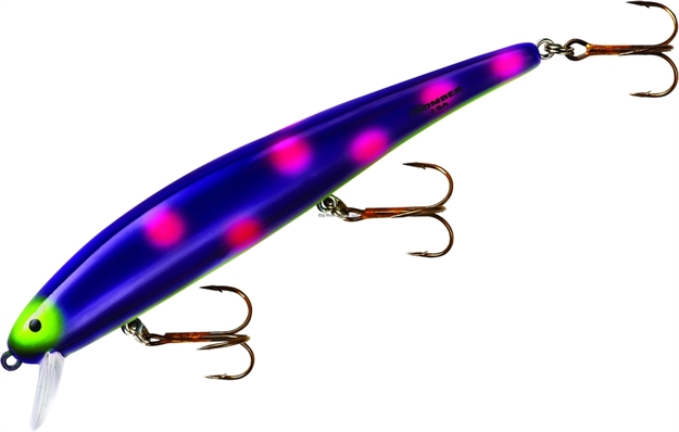 Picture of Bomber Long A Minnow Jerkbait 4 1/2", 1/2 Oz, Purple/Pink Spts-Charturese