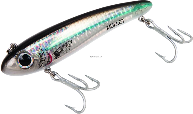 Picture of Bomber Mullet Twitch/Walking Lure, 3 1/2", 5/8 Oz, Silver Mullet, Slow Sinking