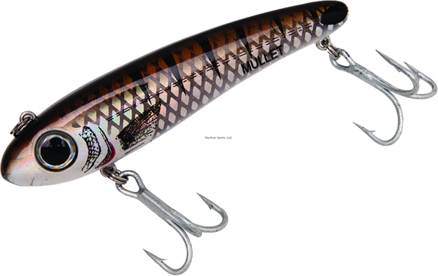Picture of Bomber Mullet Twitch/Walking Lure, 3 1/2", 5/8 Oz, Spot Tail Pogy, Slow Sinking