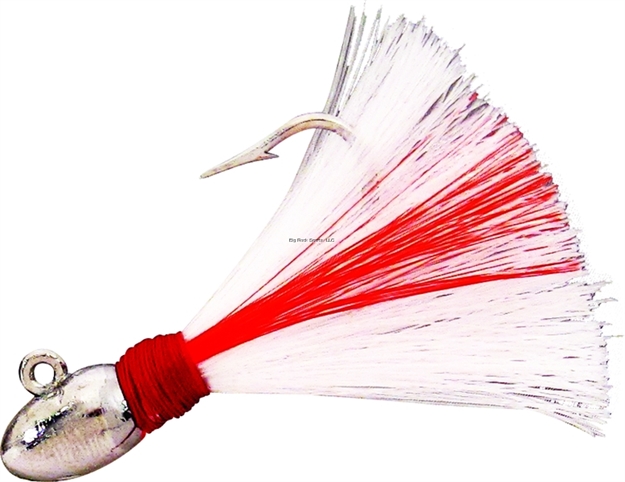 Picture of Bomber Nylure Pompano Fishing Jig, 1/4 Oz, Chrome/White,3/Pack