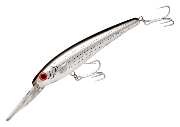 Picture of Bomber Saltwater Grade Certified Depth Trolling Plug, 8, 4 Oz, 30 Ft, Baby Striper, Floating