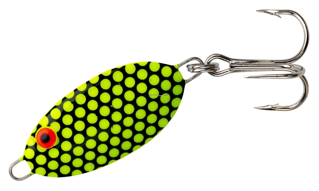 Picture of Bomber Slab Spoon, 1 1/3", 1/2 Oz, Flourescent Yellow Black Scales