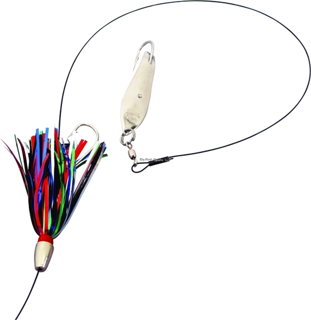 Picture of Bomber Spanish Mackerel Rig, 1/8 Oz, #6 Stainless Wire, 2-3/0 Hooks, Xmas Tree