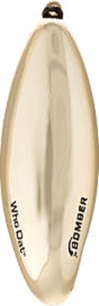 Picture of Bomber Who Dat Weedless Rattling Spoon, 2 5/8", 7/8 Oz, 5/0 Hook, Gold BSWWRS3413