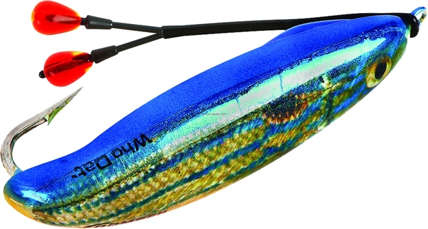 Picture of Bomber Who Dat Weedless Rattling Spoon, 2 5/8", 7/8 Oz, 5/0 Hook, Natural Pinfish