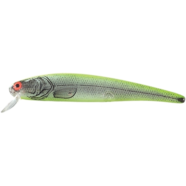 Picture of Bomber Long A Minnow Jerkbait, 4 1/2", 1/2 Oz, Silver/Chartreuse/Chartreuse