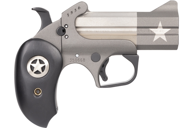 Picture of Bond Arms Batp 1836 Texas Independence 45 Colt (Lc)/.410 2 Shot 3.50" Gray/Olive Cerakote W/Star Double Barrel, Steel Frame Black Ash W/Integrated Star Grips BATP-45/410