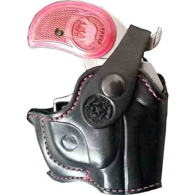 Picture of Bond Arms Arms Holster RH Thumbsnap For Back-Up Black/Pink Stitch