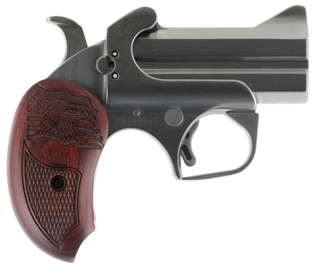 Picture of  Bond Arms Bapa Patriot45 Colt (Lc)/410 Gauge 2 Round 3" Stainless Steel Rosewood Grip 855959006135