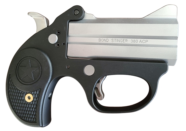 Picture of  Bond Arms Basl Stinger  380 Acp 2Rd 3" Matte Stainless Steel Barrel, Anodized 7075-T6 Aluminum Frame, Rebounding Hammer, Blade Front/Fixed Rear Sights, Rubber Grip, Manual Safety 855959009761