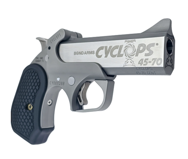 Picture of Bond Arms Bacy Cyclops  45-70 Gov 1Rd Shot 4.25" Stainless Stainless Steel Barrel Matte Stainless Black Extended B6 Resin Grips BACY-45-70