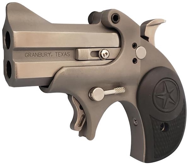Picture of  Bond Arms Barhr Rawhide  38 Special/357 Mag 2 Shot 2.50" Rough Matte Stainless Steel Barrel & Frame, Black Rubber Grips 855959003233
