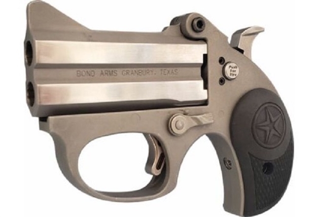 Picture of  Bond Arms Basrs Stinger Stinger RS 357 Mag/38 Spl 2 Shot 3" Rough Matte Stainless Steel Barrel Rough Matte Stainless Steel Frame Black Rubber Grips Right Hand 855959002397
