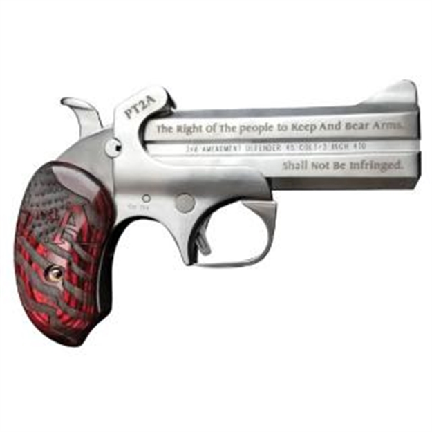 Picture of Bond Arms Pt2a Protect The 2Nd Amendment Original 45 Colt/410 Gauge 2Rd Shot 4.25" Rosewood Grips Right Hand PT2A45/410 855959001291