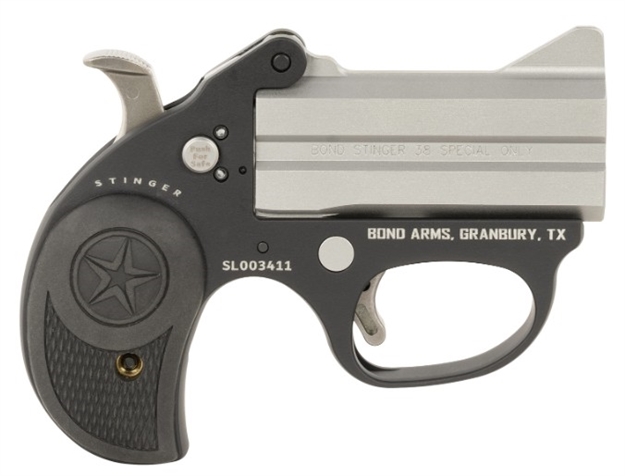 Picture of Bond Arms Stinger 38 Spl 3" Ss/Blk 2 Grips 2-Rd BASL