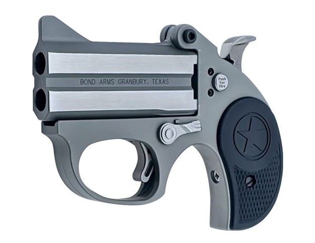 Picture of  Bond Arms Basrs Stinger  38 Special 2 Shot 3" Rough Matte Stainless Steel Barrel & Frame, Black Rubber Grips
