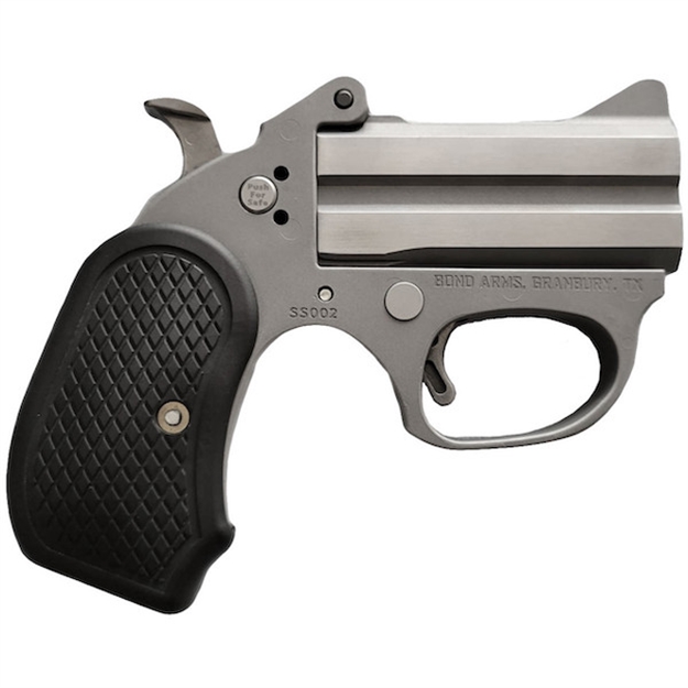 Picture of Bond Arms Bahb Honey B  22 Mag 2 Shot 3" Black Rough & Tumble Stainless Steel Barrel & Frame, Black Extended B6 Resin Grips BAHB-22MAG 855959003363