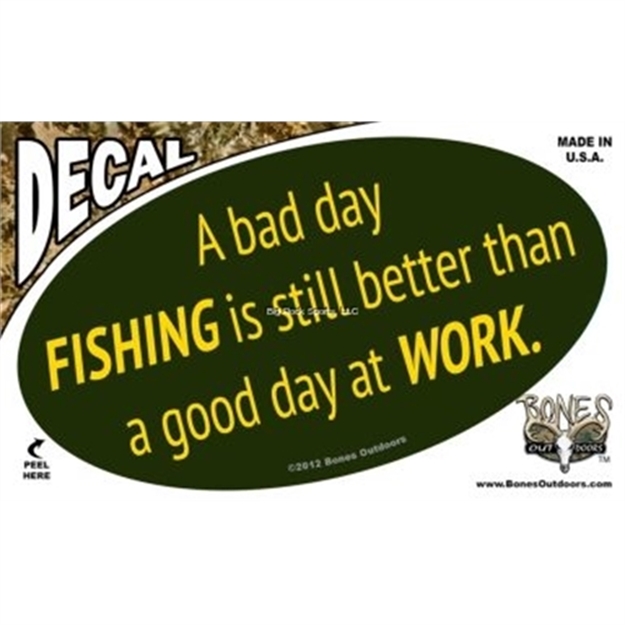 Picture of Bones 0Val Decal, A Bad Day OF Fishing