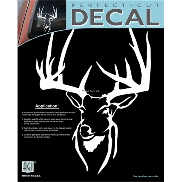 Picture of Bones Buck Plotted Decal, White Outline