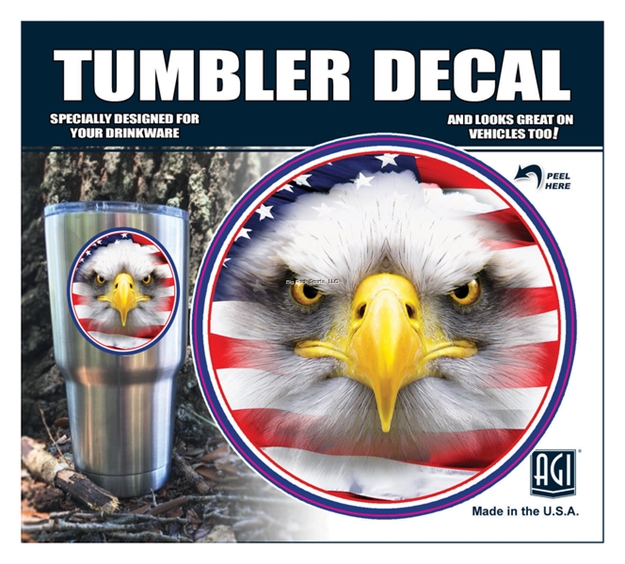 Picture of Bones "Eagle Usa Flag" Tumbler Decal