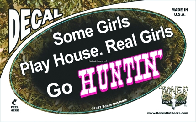 Picture of Bones Oval Decal,-Some Girls Play House Real Girls GO Hunting