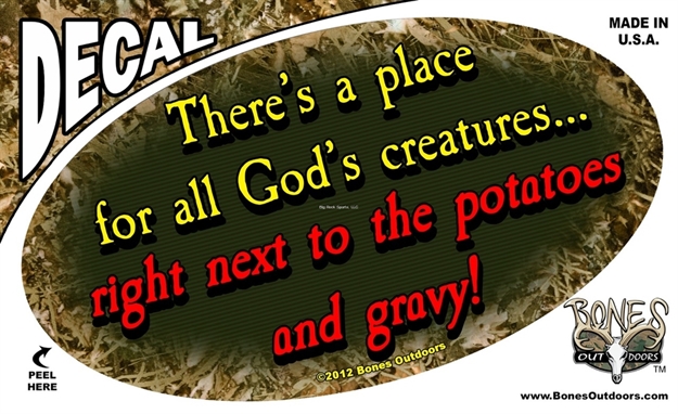 Picture of Bones Oval Decal, There's A Place For God's