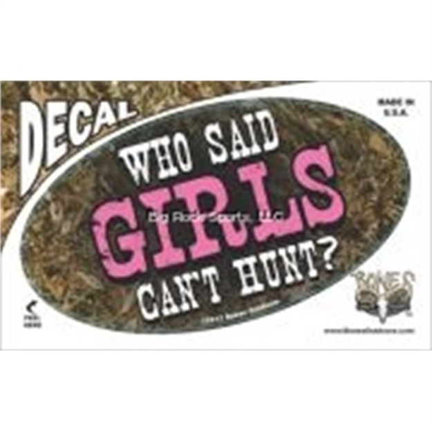 Picture of Bones Oval Decal, Who Said Girl's Can't Hunt